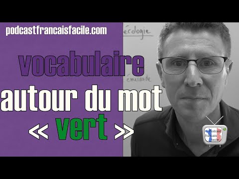 vert leçon de vocabulaire