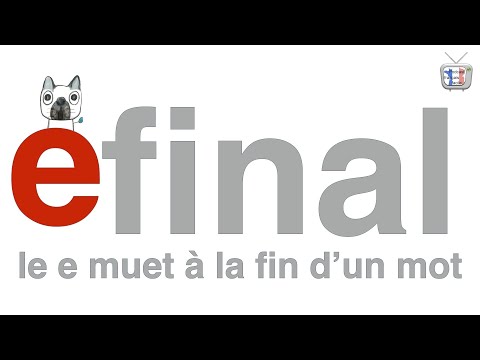 silent e e muet à la fin du mot