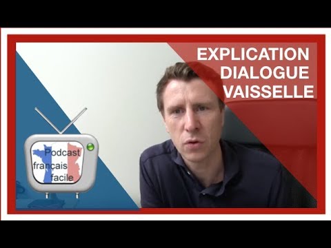 Dialogue en français : la vaisselle explication