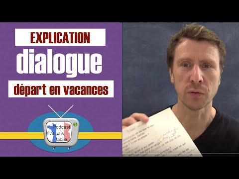 Depart en vacances dialogue FLE