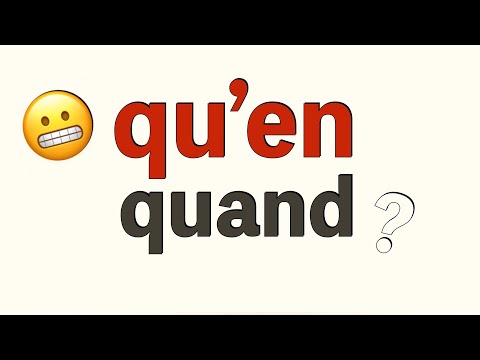🇫🇷 QUAND et QU&#039;EN - petite leçon en français facile - grammaire