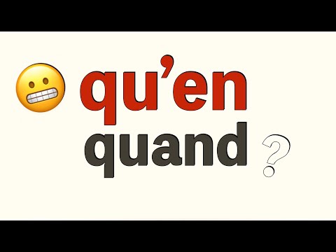 QU&#039;EN ou QUAND quelle différence ? 🇫🇷- petite leçon en français facile - grammaire