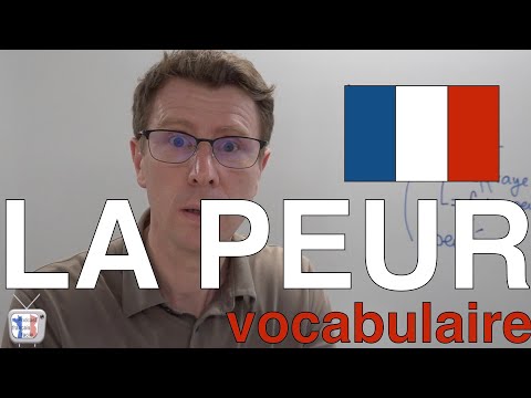 vocabulaire de la peur leçon en français facile