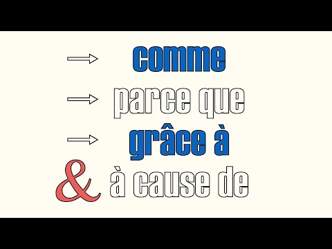 expression de la cause - comme - parce que - grâce à