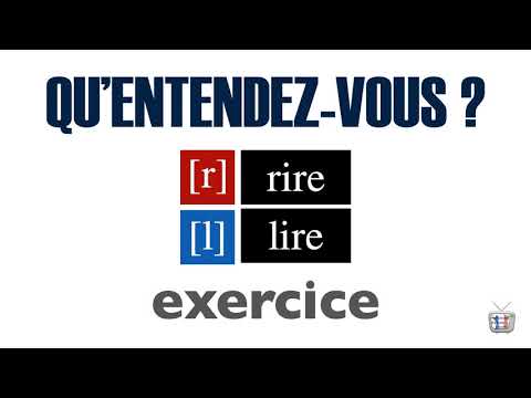 R &amp; L en FRANÇAIS l exercice de discrimination / opposition R L en français