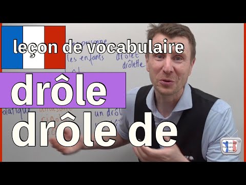 VOCABULAIRE LEÇON autour du mot DRÔLE