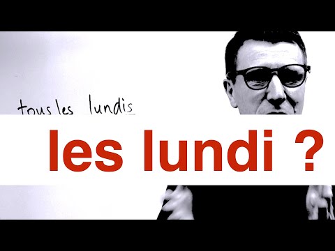 Exercice sur les accords des jours de la semaine. Niveau B1