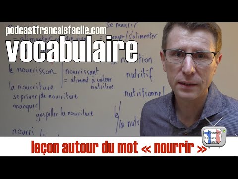 vocabulaire francais autour du verbe nourrir