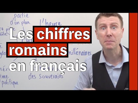 CHIFFRES ROMAINS - comment utiliser et comment lire les chiffres romains en français