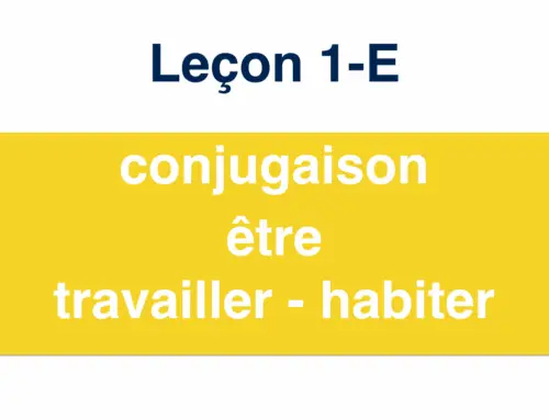 Cours 1e : conjugaison et négation