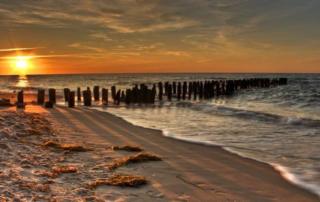 Coucher de soleil sur la plage