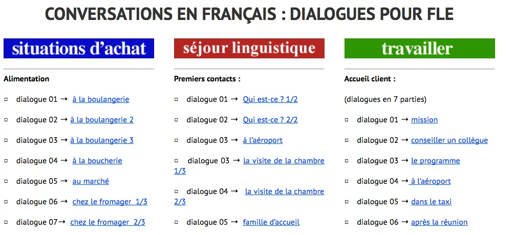 Parler français couramment