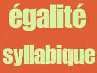 FLE égalité syllabique 