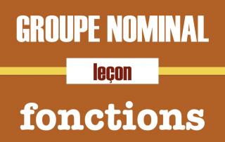 Fonctions du groupe nominal