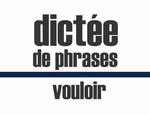 Dictée de phrases – vouloir + nom / infinitif