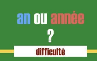 an année différence