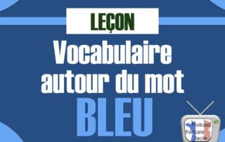 lecon de vocabulaire autour du mot bleu