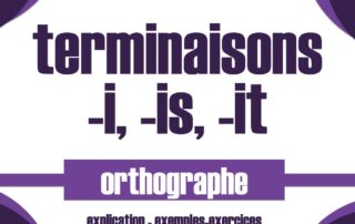 terminaison en - i