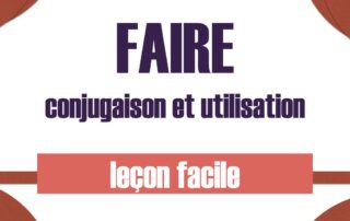 verbe faire conjugaison