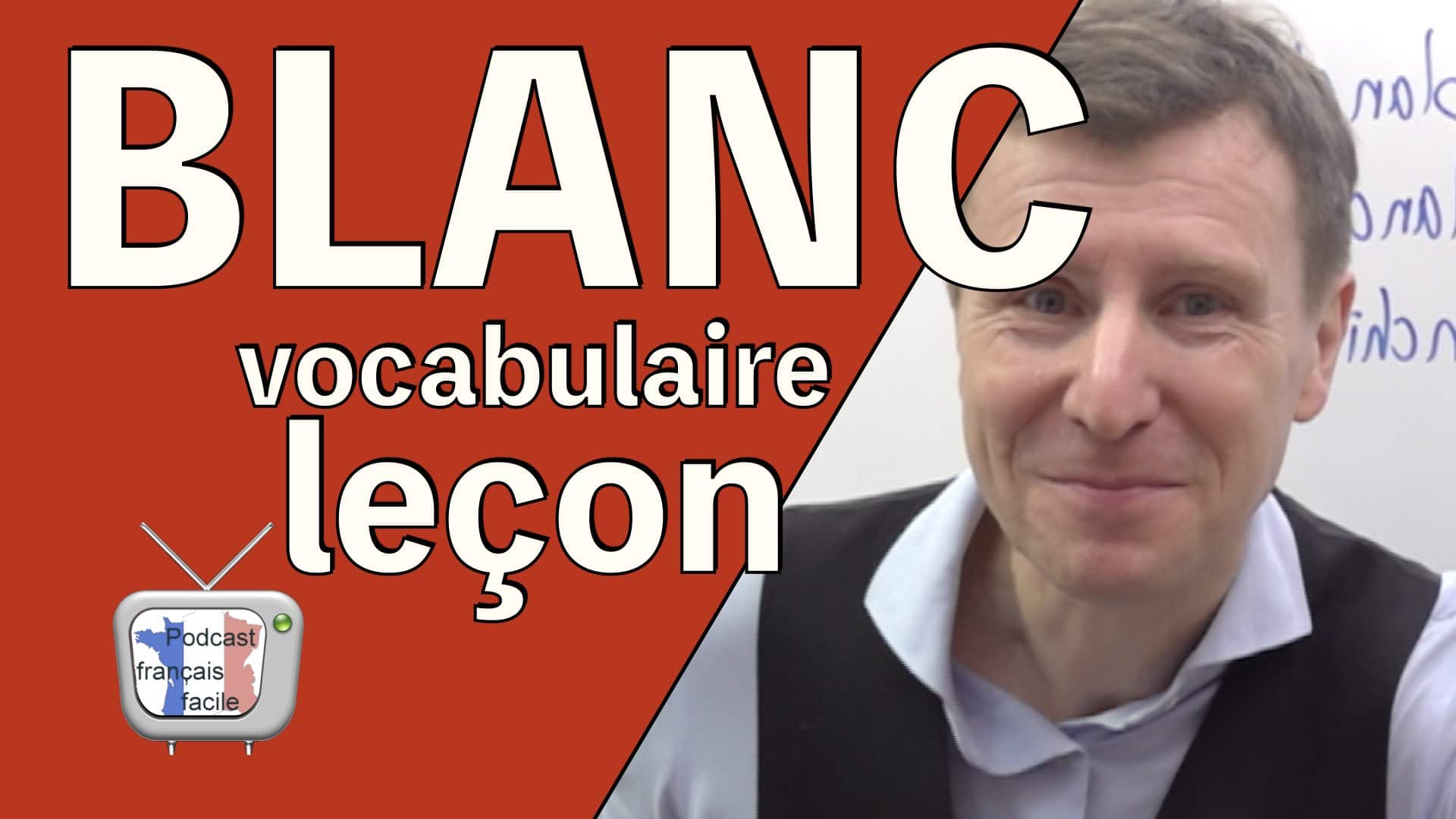 vocabulaire blanc