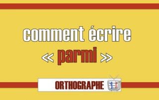 Comment écrire parmi