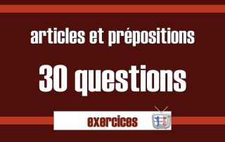 articles et prépositions