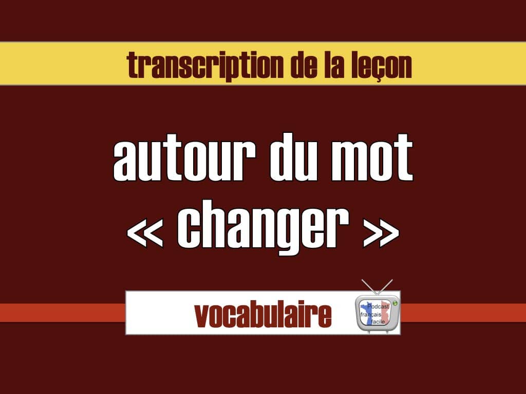 leçon de vocabulaire