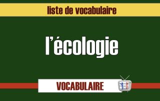 liste vocabulaire écologie