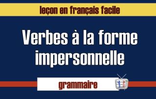 verbes impersonnels en français