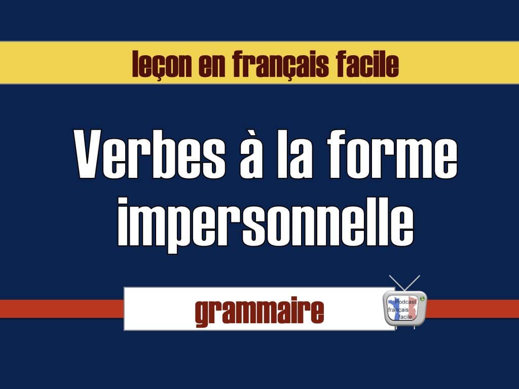 verbes impersonnels en français