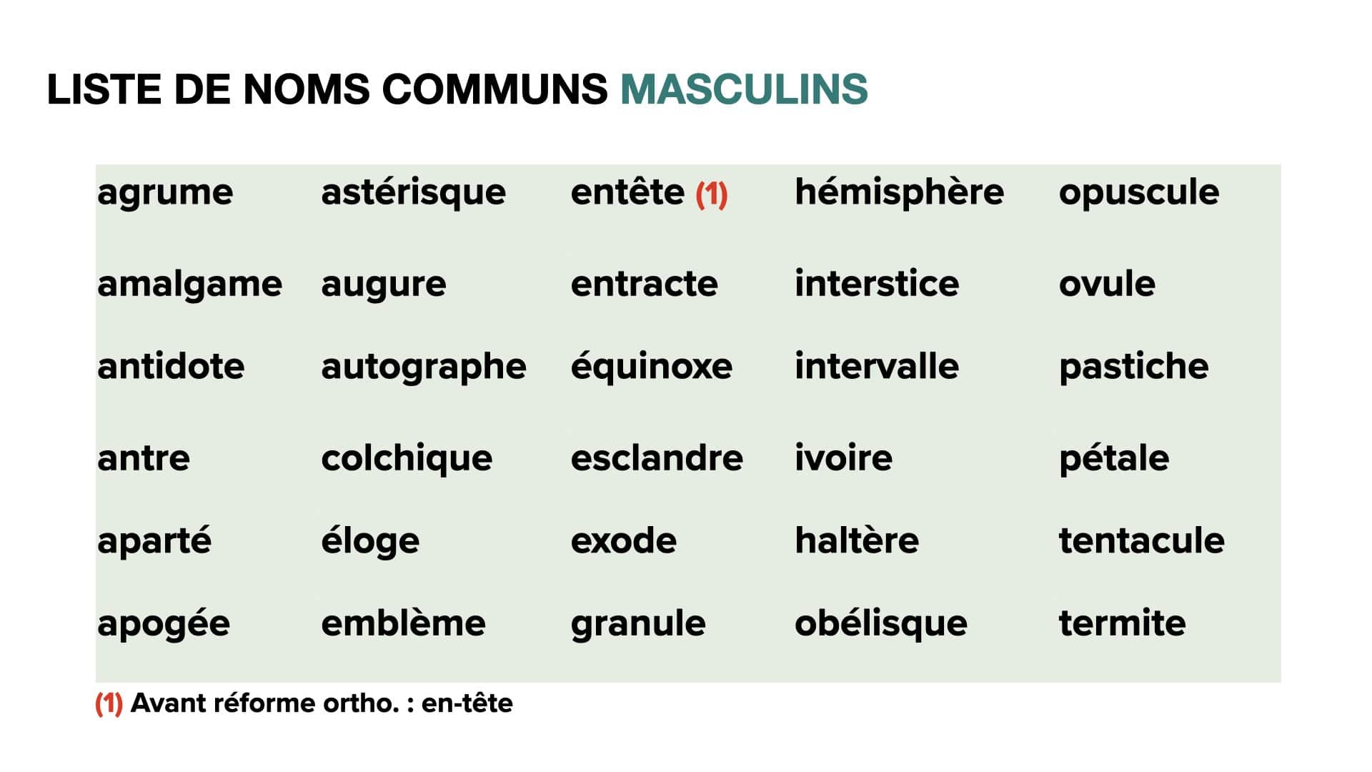 masculin ou féminin