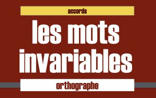 mots invariables en français
