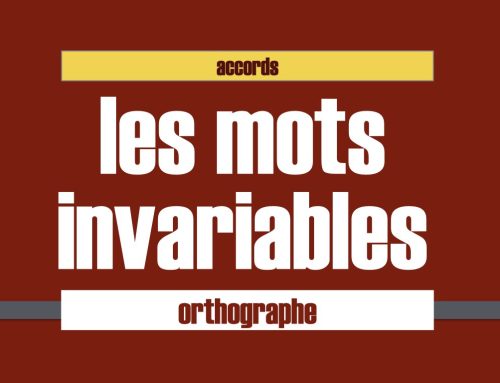 Les mots invariables en français