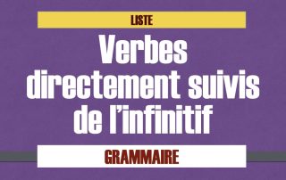 verbes directement suivis de l infinitif