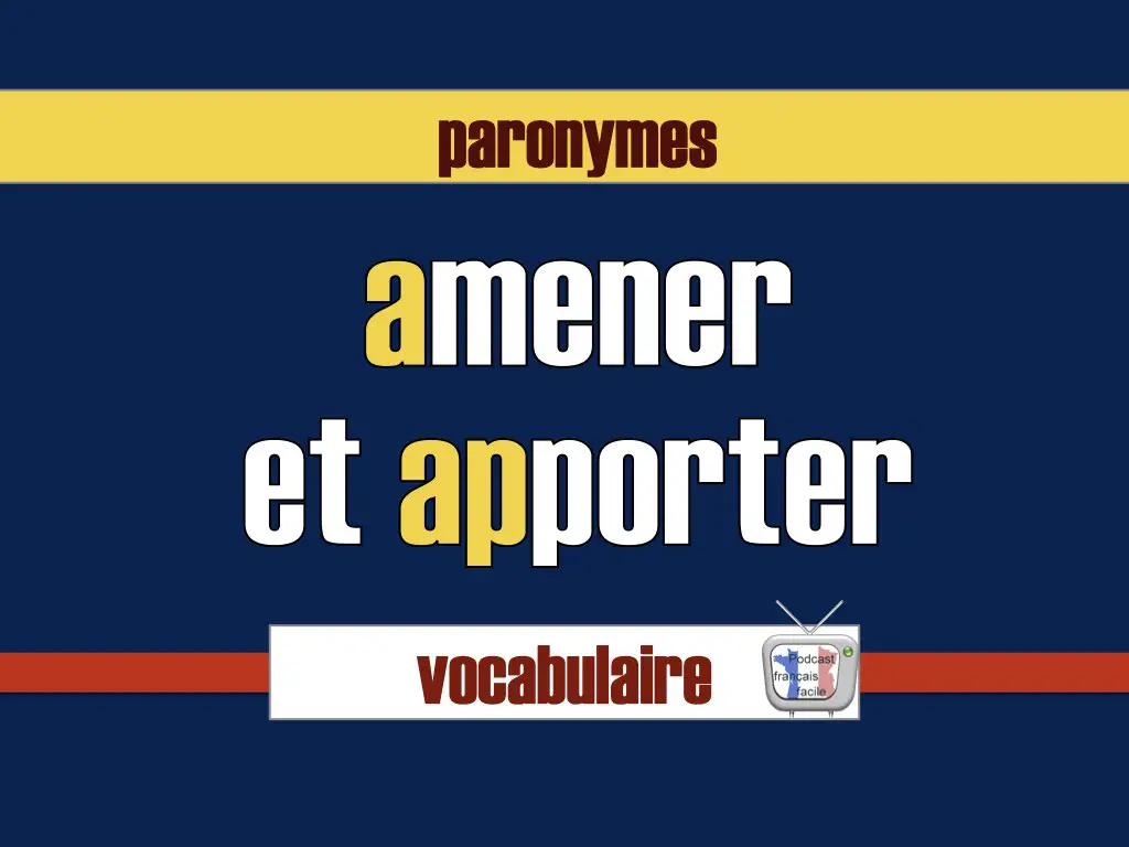Apporter emmener différence