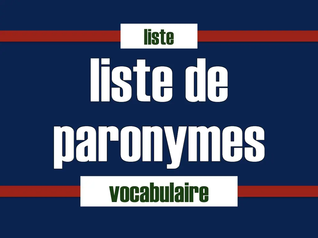 liste de paronymes pdf