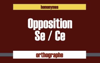 opposition SE CE