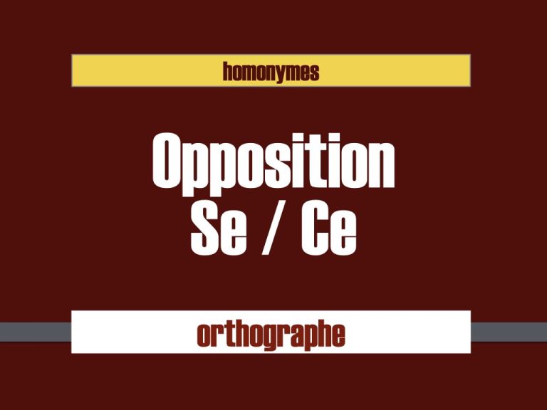 opposition SE CE