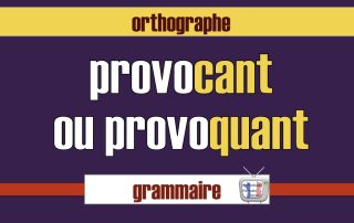 Provocant ou provoquant