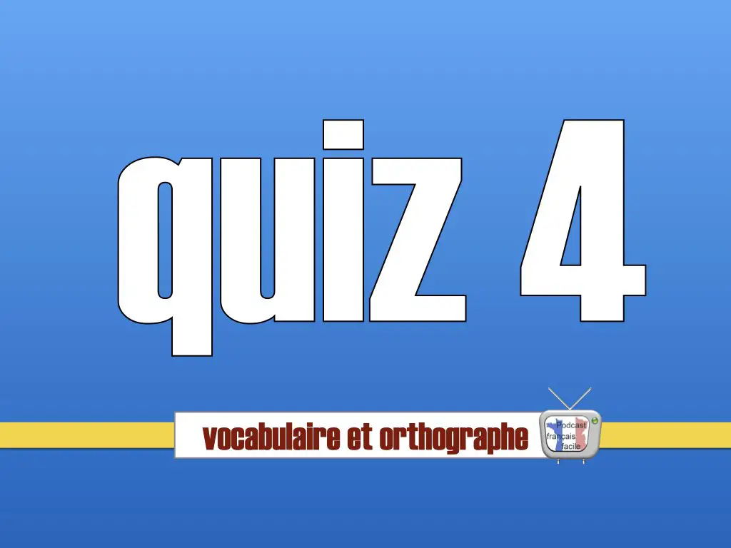 quiz francais vocabulaire et orthographe