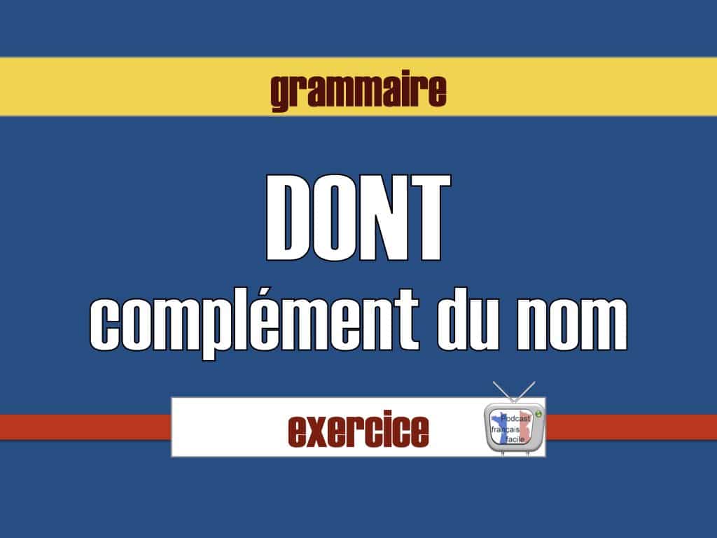 dont complément du nom