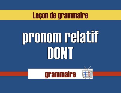 Pronom relatif : dont