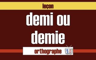 demi ou demie