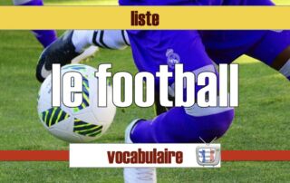 football liste de vocabulaire