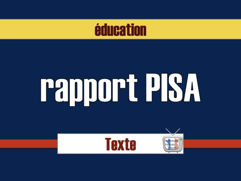 Rapport PISA texte FLE