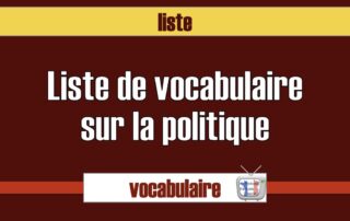 liste vocabulaire politique