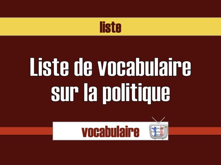 liste vocabulaire politique