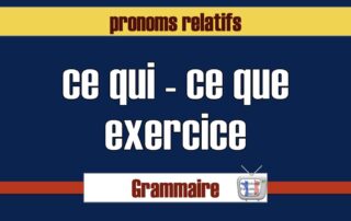 pronoms relatifs ce qui ce que