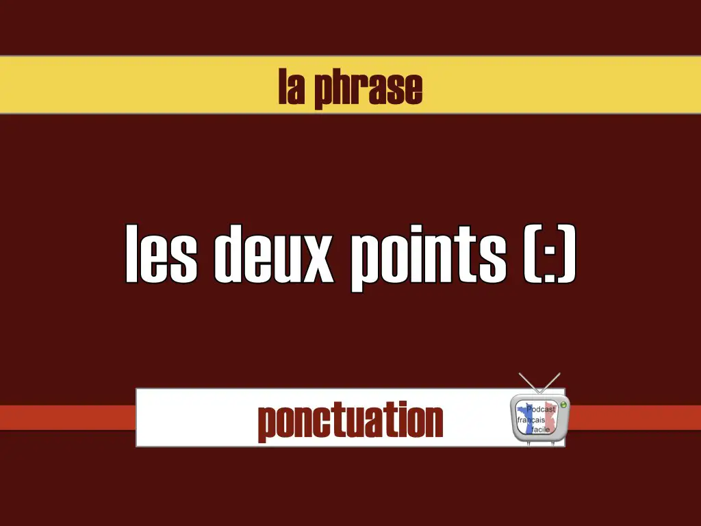 deux points ponctuation