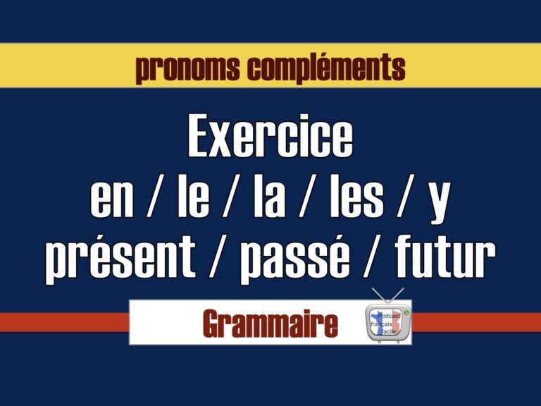 pronoms compléments exercices pdf